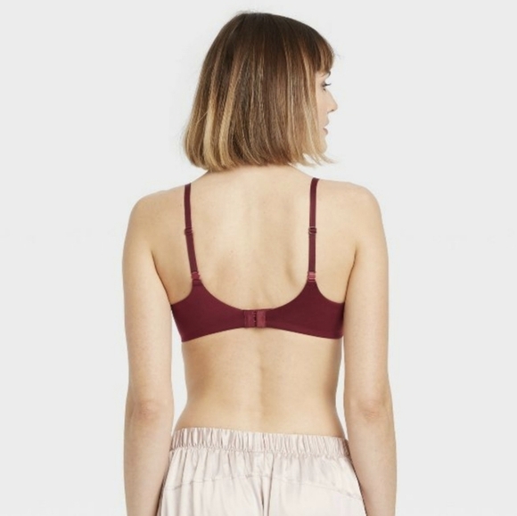 Auden Icon Full Coverage Underwire Convertible Tshirt Bra RacerBack Plum- sz 32B - Picture 5 of 7